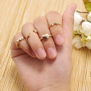 BowKnot 6pc Ring Set